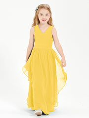 Robes de Demoiselle d'Honneur Junior en Mousseline de Style Boho Souci