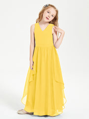 Robes de Demoiselle d'Honneur Junior en Mousseline de Style Boho Souci