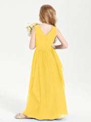 Robes de Demoiselle d'Honneur Junior en Mousseline de Style Boho Souci