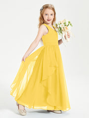 Robes de Demoiselle d'Honneur Junior en Mousseline de Style Boho Souci