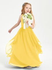 Robes de Demoiselle d'Honneur Junior en Mousseline de Style Boho Souci
