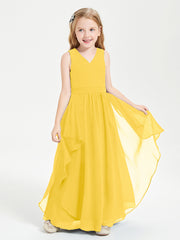 Robes de Demoiselle d'Honneur Junior en Mousseline de Style Boho Souci
