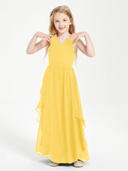 Robes de Demoiselle d'Honneur Junior en Mousseline de Style Boho Souci