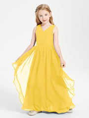 Robes de Demoiselle d'Honneur Junior en Mousseline de Style Boho Souci