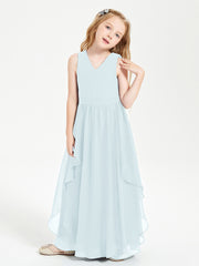 Robes de Demoiselle d'Honneur Junior en Mousseline de Style Boho Brume