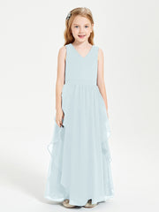 Robes de Demoiselle d'Honneur Junior en Mousseline de Style Boho Brume