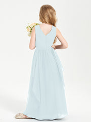 Robes de Demoiselle d'Honneur Junior en Mousseline de Style Boho Brume