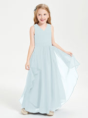 Robes de Demoiselle d'Honneur Junior en Mousseline de Style Boho Brume