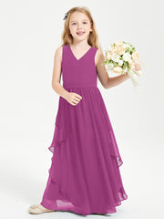 Robes de Demoiselle d'Honneur Junior en Mousseline de Style Boho Orchidee