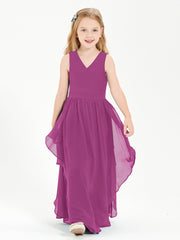 Robes de Demoiselle d'Honneur Junior en Mousseline de Style Boho Orchidee