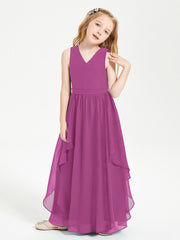 Robes de Demoiselle d'Honneur Junior en Mousseline de Style Boho Orchidee