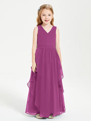 Robes de Demoiselle d'Honneur Junior en Mousseline de Style Boho Orchidee