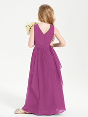 Robes de Demoiselle d'Honneur Junior en Mousseline de Style Boho Orchidee