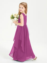 Robes de Demoiselle d'Honneur Junior en Mousseline de Style Boho Orchidee