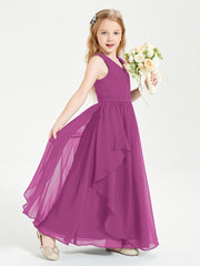 Robes de Demoiselle d'Honneur Junior en Mousseline de Style Boho Orchidee