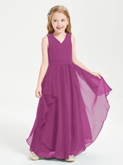 Robes de Demoiselle d'Honneur Junior en Mousseline de Style Boho Orchidee