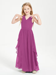 Robes de Demoiselle d'Honneur Junior en Mousseline de Style Boho Orchidee