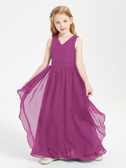 Robes de Demoiselle d'Honneur Junior en Mousseline de Style Boho Orchidee