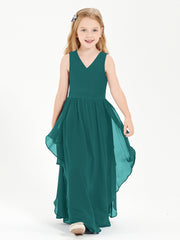 Robes de Demoiselle d'Honneur Junior en Mousseline de Style Boho Paon
