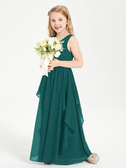 Robes de Demoiselle d'Honneur Junior en Mousseline de Style Boho Paon