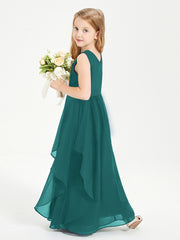 Robes de Demoiselle d'Honneur Junior en Mousseline de Style Boho Paon