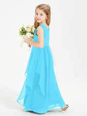 Robes de Demoiselle d'Honneur Junior en Mousseline de Style Boho Piscine