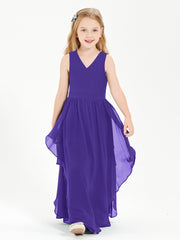 Robes de Demoiselle d'Honneur Junior en Mousseline de Style Boho Régence