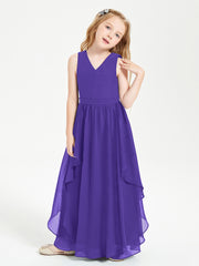 Robes de Demoiselle d'Honneur Junior en Mousseline de Style Boho Régence