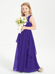Robes de Demoiselle d'Honneur Junior en Mousseline de Style Boho Régence