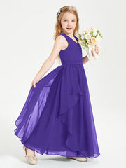 Robes de Demoiselle d'Honneur Junior en Mousseline de Style Boho Régence