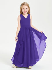 Robes de Demoiselle d'Honneur Junior en Mousseline de Style Boho Régence