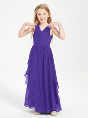 Robes de Demoiselle d'Honneur Junior en Mousseline de Style Boho Régence