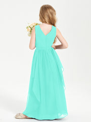 Robes de Demoiselle d'Honneur Junior en Mousseline de Style Boho Spa