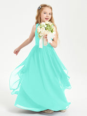 Robes de Demoiselle d'Honneur Junior en Mousseline de Style Boho Spa