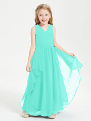 Robes de Demoiselle d'Honneur Junior en Mousseline de Style Boho Spa