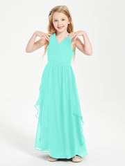 Robes de Demoiselle d'Honneur Junior en Mousseline de Style Boho Spa