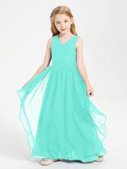 Robes de Demoiselle d'Honneur Junior en Mousseline de Style Boho Spa