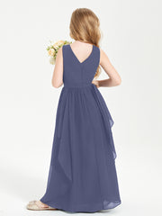 Robes de Demoiselle d'Honneur Junior en Mousseline de Style Boho Orageux