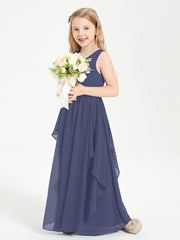 Robes de Demoiselle d'Honneur Junior en Mousseline de Style Boho Orageux