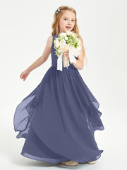 Robes de Demoiselle d'Honneur Junior en Mousseline de Style Boho Orageux
