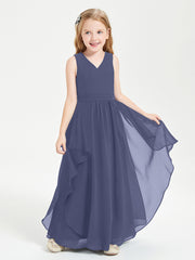 Robes de Demoiselle d'Honneur Junior en Mousseline de Style Boho Orageux
