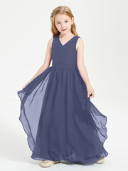 Robes de Demoiselle d'Honneur Junior en Mousseline de Style Boho Orageux