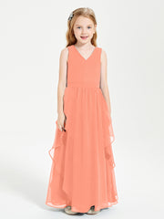Robes de Demoiselle d'Honneur Junior en Mousseline de Style Boho Crépuscule