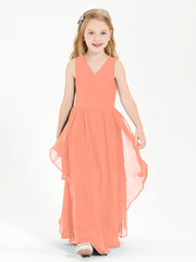 Robes de Demoiselle d'Honneur Junior en Mousseline de Style Boho Crépuscule