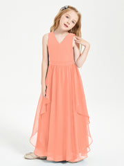 Robes de Demoiselle d'Honneur Junior en Mousseline de Style Boho Crépuscule