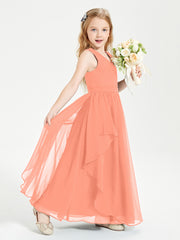 Robes de Demoiselle d'Honneur Junior en Mousseline de Style Boho Crépuscule