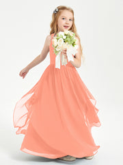 Robes de Demoiselle d'Honneur Junior en Mousseline de Style Boho Crépuscule