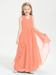 Robes de Demoiselle d'Honneur Junior en Mousseline de Style Boho Crépuscule