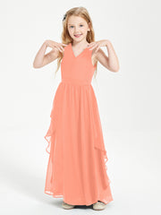 Robes de Demoiselle d'Honneur Junior en Mousseline de Style Boho Crépuscule