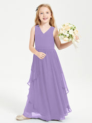 Robes de Demoiselle d'Honneur Junior en Mousseline de Style Boho Tahiti